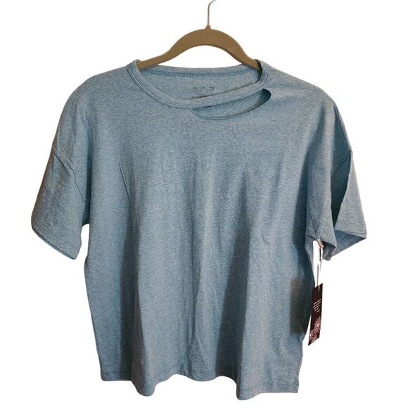 Lot of 2 Rachel Zoe NWT Cut Out Crewneck Short Sleeve Tee Shirts Size M - Picture 2 of 11